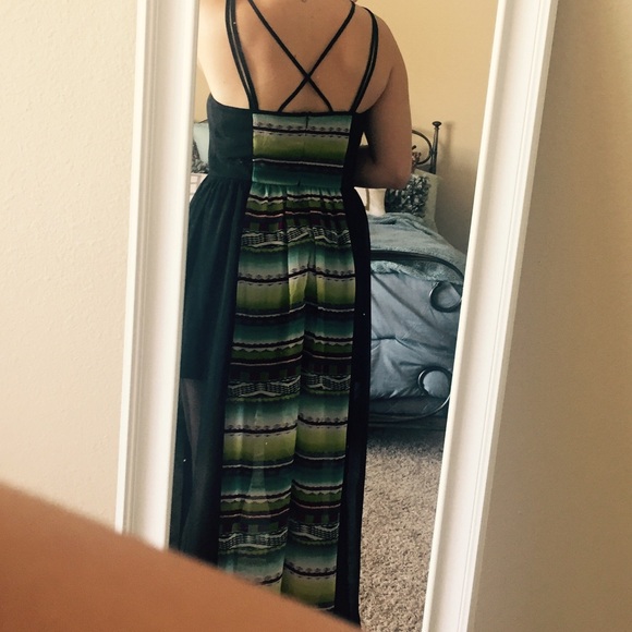 SANS SOUCI sheer see through skirt maxi dress size M - Picture 14 of 16